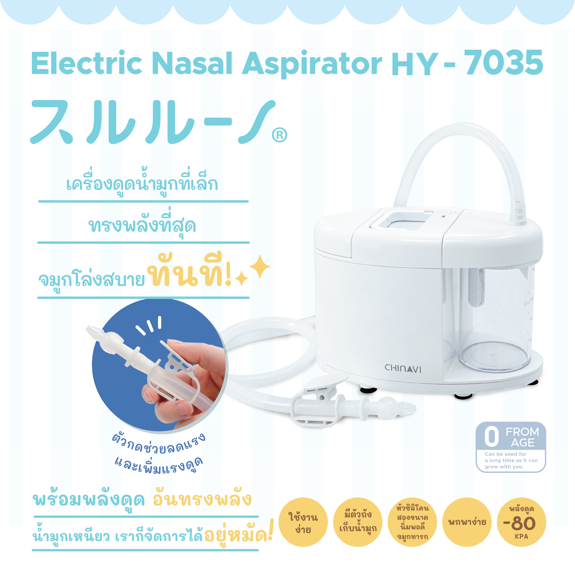 เครื่องดูดน้ำมูกอัตโนมัติ SURURUNO BY CHINAVI รุ่น HY-7035_1